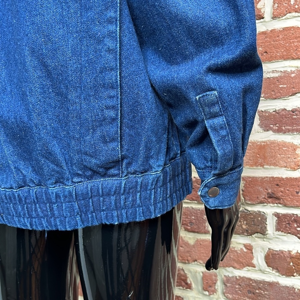 Vintage 1980s Members Only Jacket with Flanges in Dark Denim Size S - Picture 7 of 9